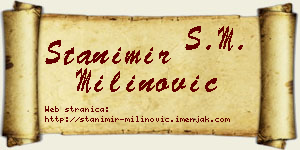 Stanimir Milinović vizit kartica